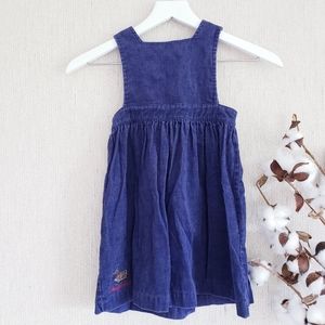 Ralph Lauren Vintage Girls Navy Corduroy Dress
